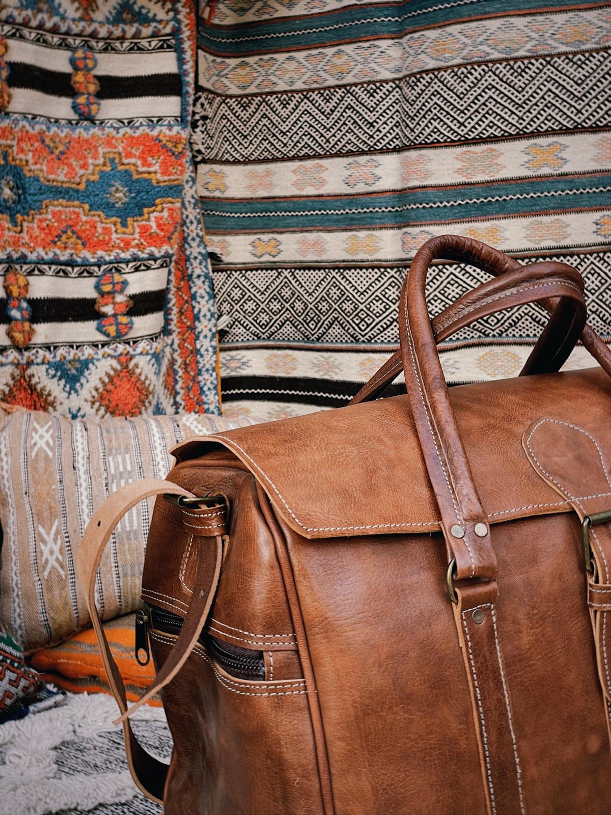 Sac en cuir de voyage