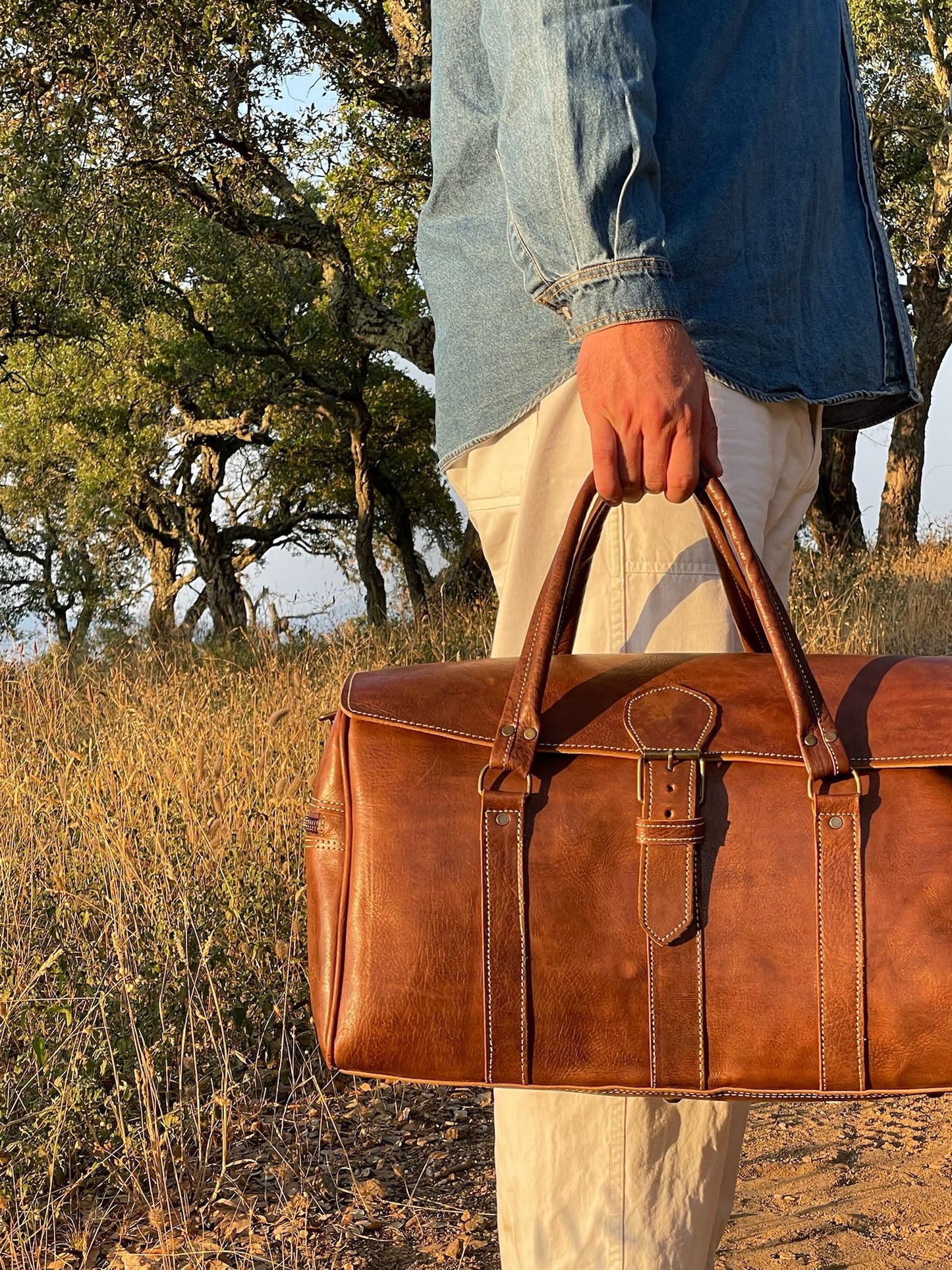 Sac en cuir de voyage