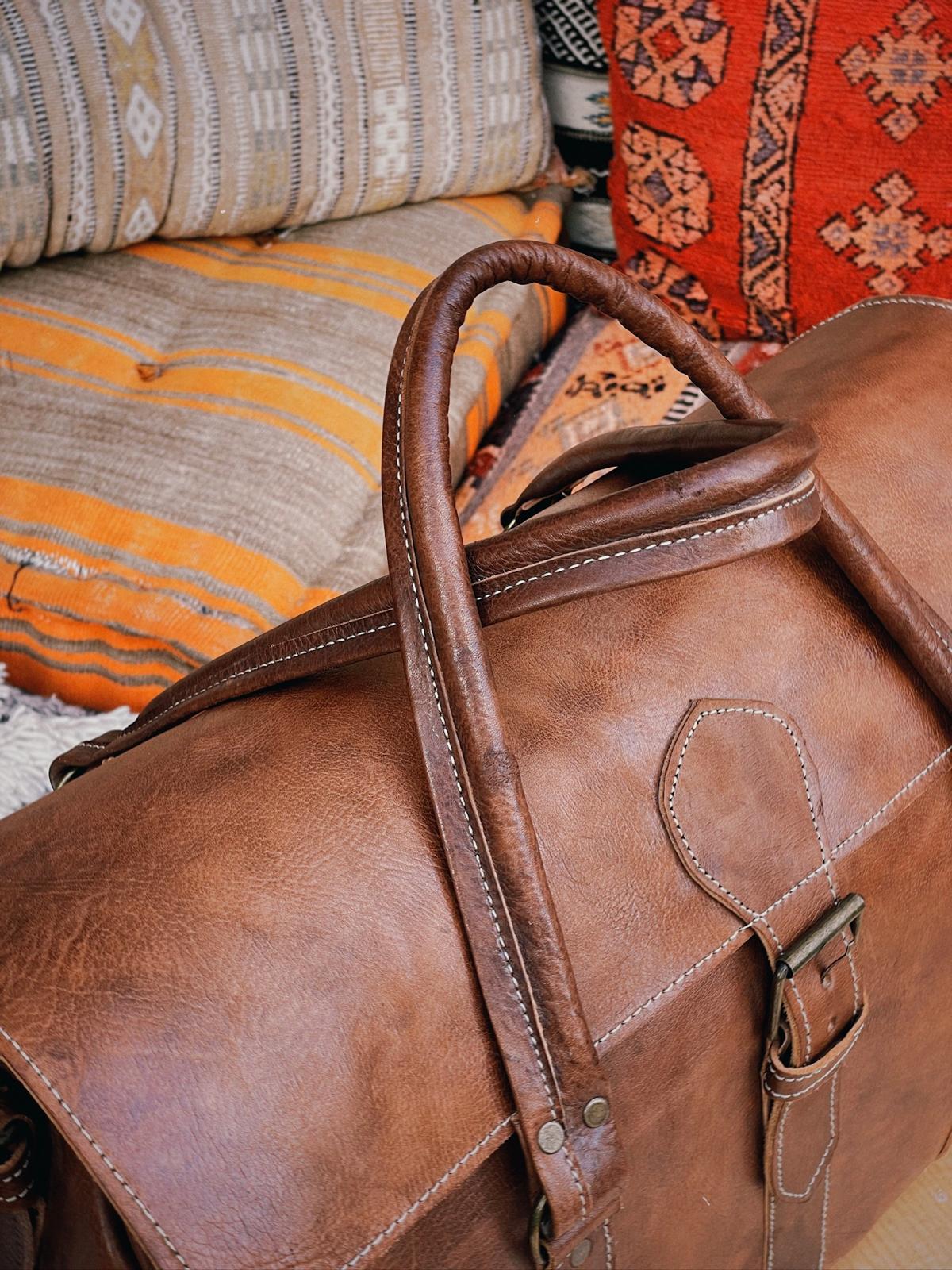 Sac en cuir de voyage